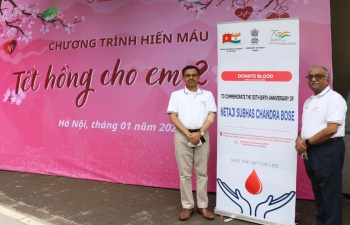 India@75: Embassy's Blood Donation Campaign 